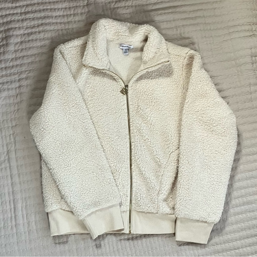 Calvin Klein Sherpa Zip Up Jacket